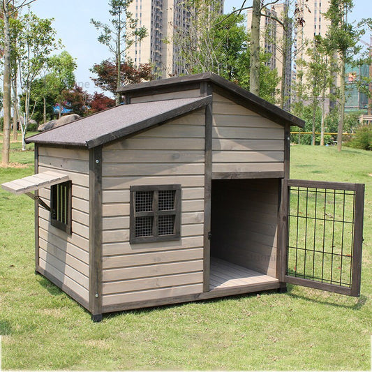 Double top Room Dog House, Outdoor Anti corrosion, Solid Wood Dog Kennel The Pimp Your Pets Store