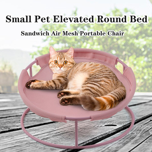 Elevated Round Pet Bed Portable Cat Bed Breathable The Pimp Your Pets Store