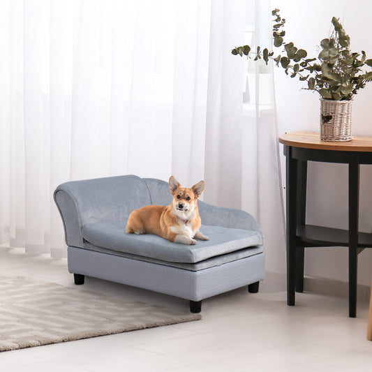 PawHut Pet Sofa Couch with Storage Function Sponge Cushioned Bed. The Pimp Your Pets Store