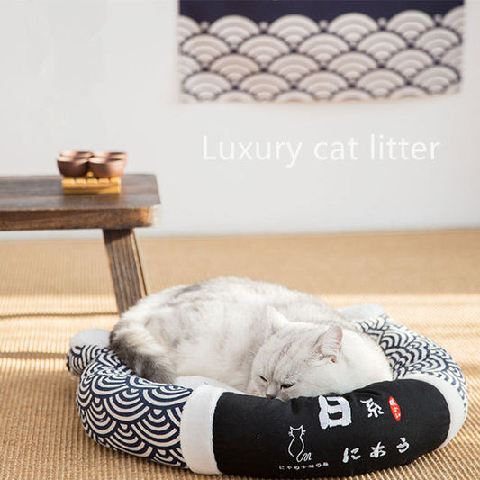 Pet Cat Round Beds Cute Puppy Couch 3 Colors Soft The Pimp Your Pets Store