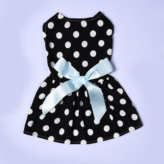 Summer Pet Dog Dress Polyester White Dotted Pet Princess The Pimp Your Pets Store