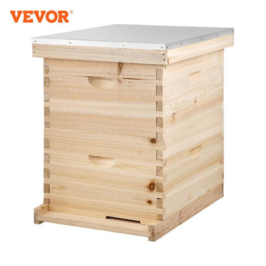 VEVOR Bees Box Langstroth Wooden Kit Bee Nest Beekeeping Equipment The Pimp Your Pets Store